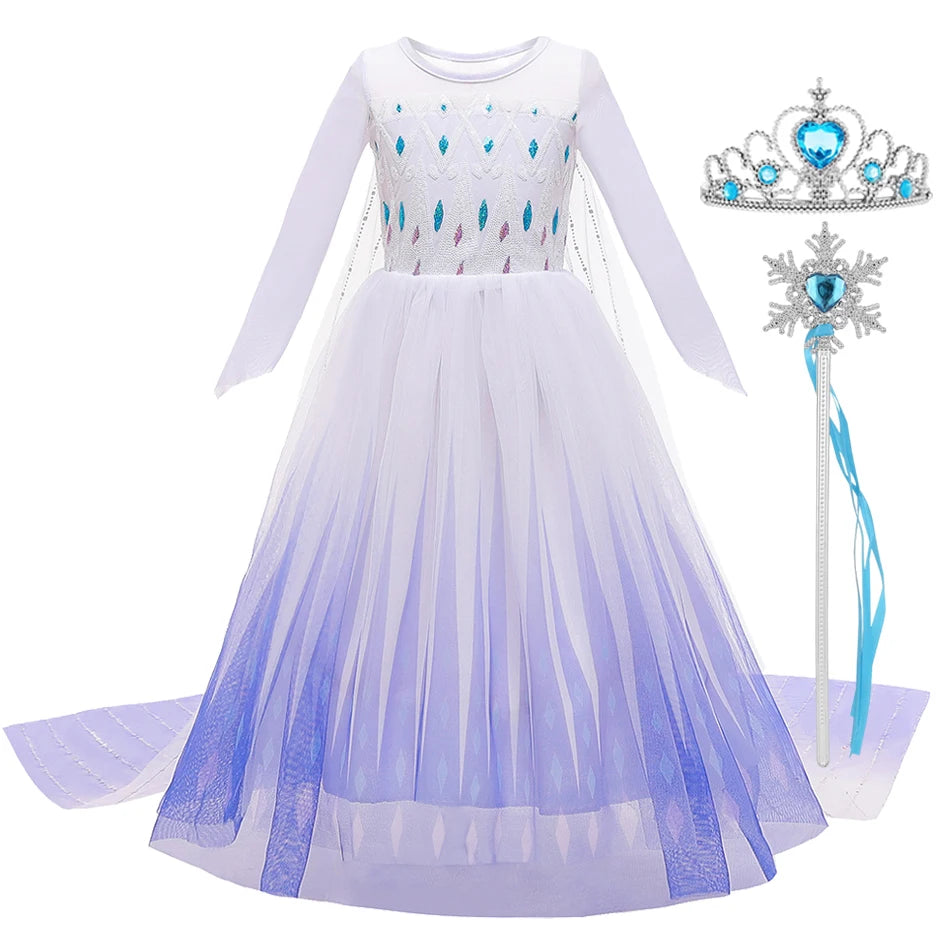 Girl Vestidos Costume Kid Dress Halloween Cosplay Children Birthday Carnival Party Dress Up 2-10 Year