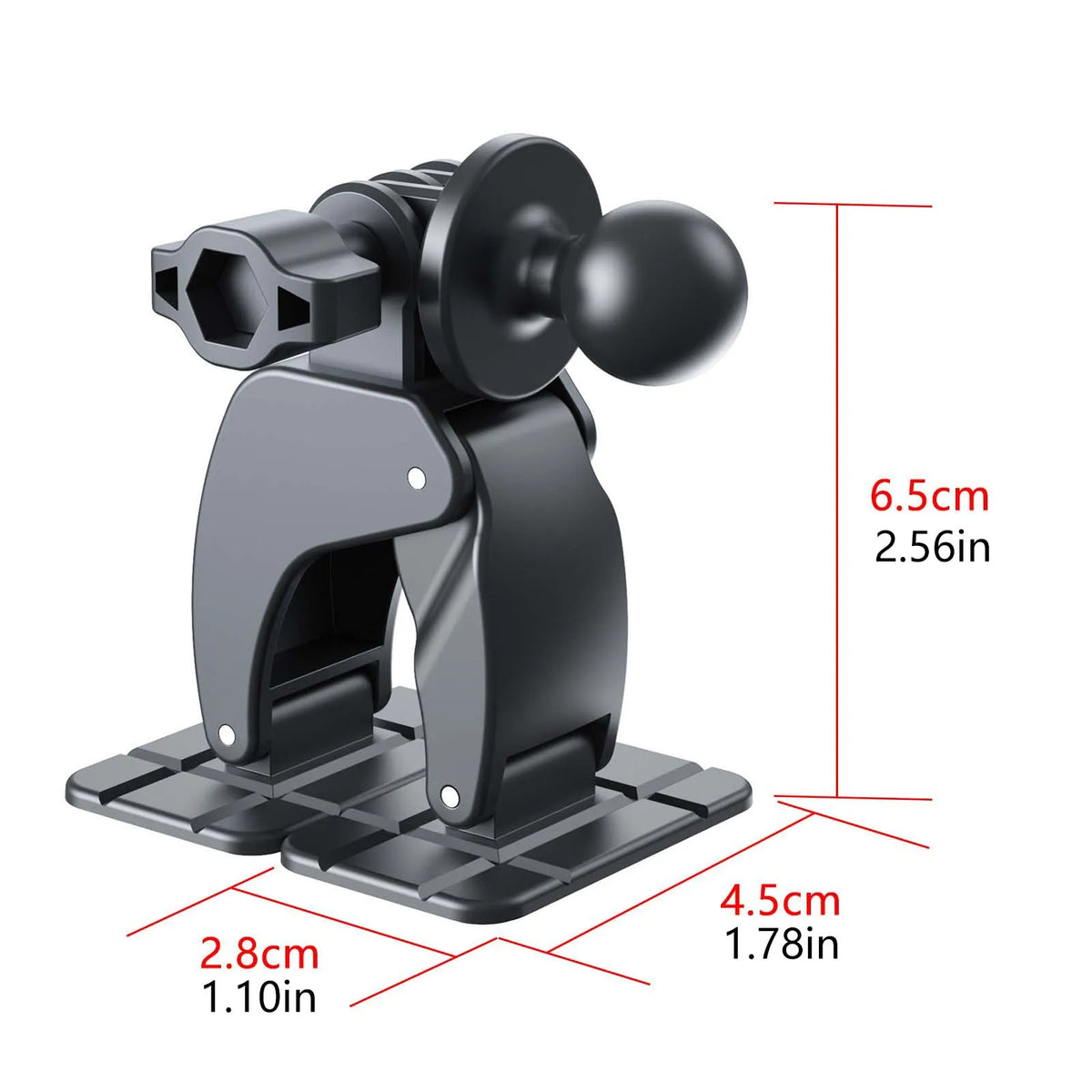 Universal 17mm Ball Head Car Dash Dual Self Adhesive Base 360 Degree Rotation Phone Holder Cellphone Support Bracket Accessories
