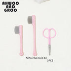 Pet Facial Cleaning Comb Set Removes Tear Stains Eye-poop Cat Paw Comb Dog Hair Repair Scissors Cat Hair Comb Pet Clean Supplies