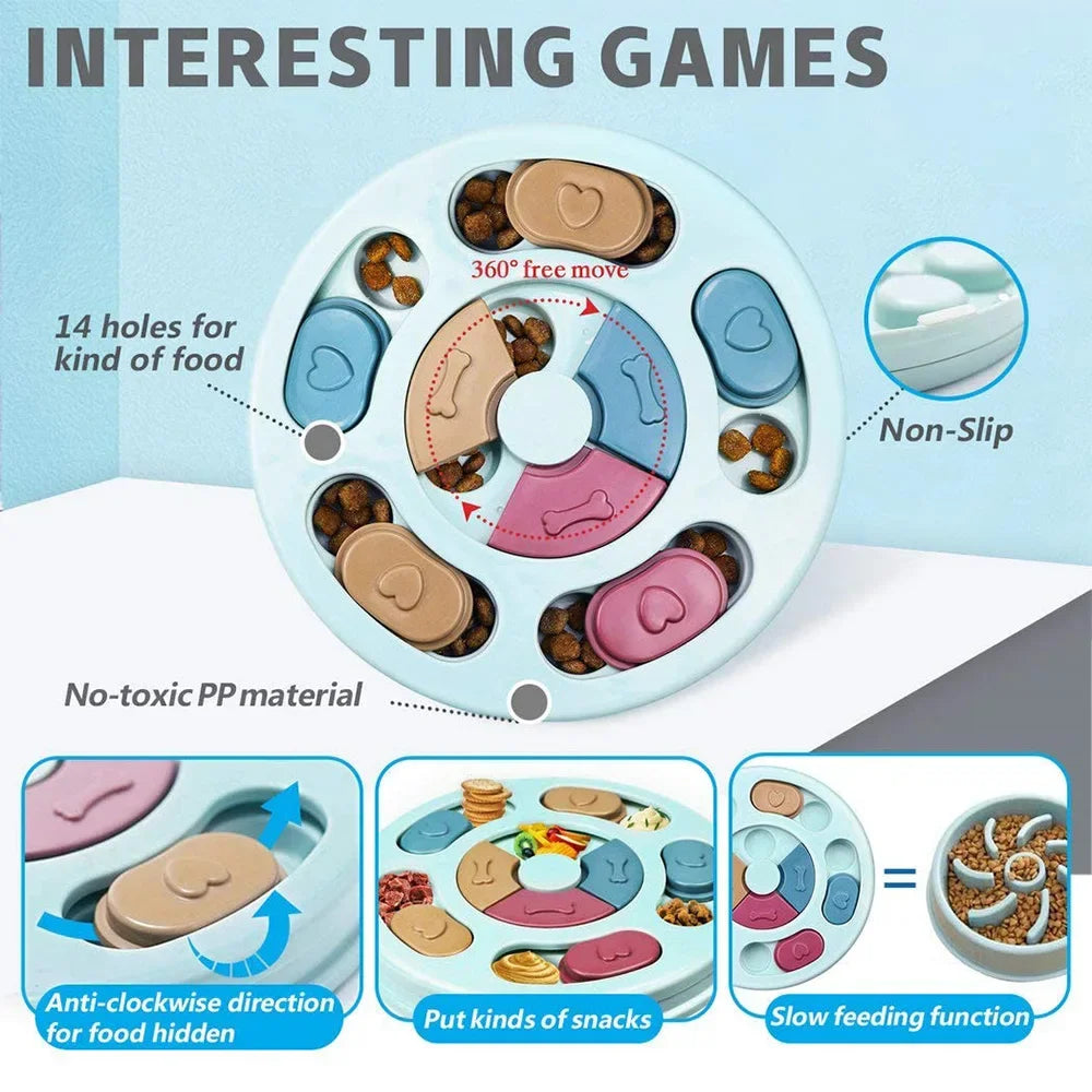 Interactive Dog Puzzle Slow Feeder for IQ Training and Healthy Eating