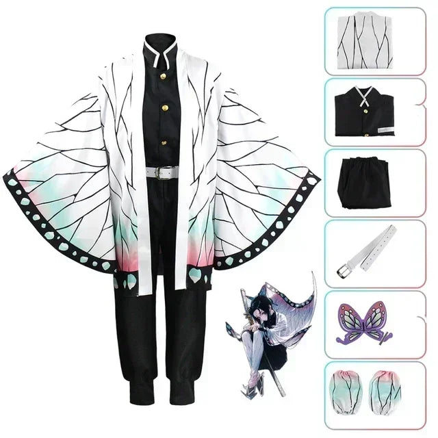 Anime Kimetsu No Yaiba Kamado Nezuko Cosplay Kostuum Kimono Demon Slayer Cosplay Pruiken Haren Halloween Carnaval Vrouwen Outfit