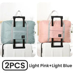 2 Pack Foldable Travel Duffel Bags for Carry-On & Weekender Travel