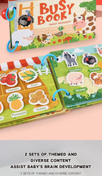 Montessori Busy Book for Kids Interactive Learning Activity Book
