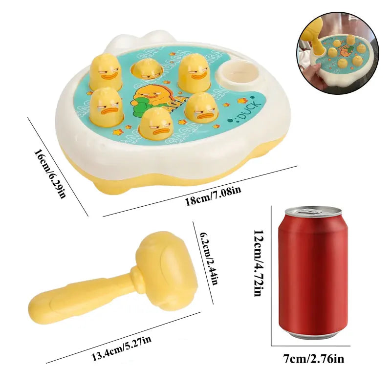Montessori Duck Frog Pig Hammer Puzzle Toy for Toddlers