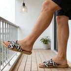 Men Slippers Lightweight Indoor Linen Slippers Antislip Home Shoes Summer Flat Sandals Casual Slippers Bedroom Slippers