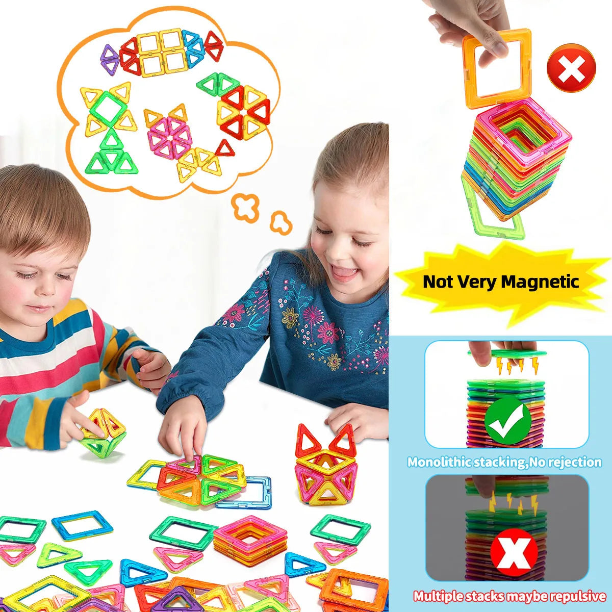 Magnetic Building Blocks Medium STEM Construction Toy for Kids