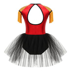 Girls Circus Ringmaster Cosplay Costume Sleeveless Sequin Tassels Leotard Ballet Tutu Dress Unitard Halloween Cosplay Lion Tamer