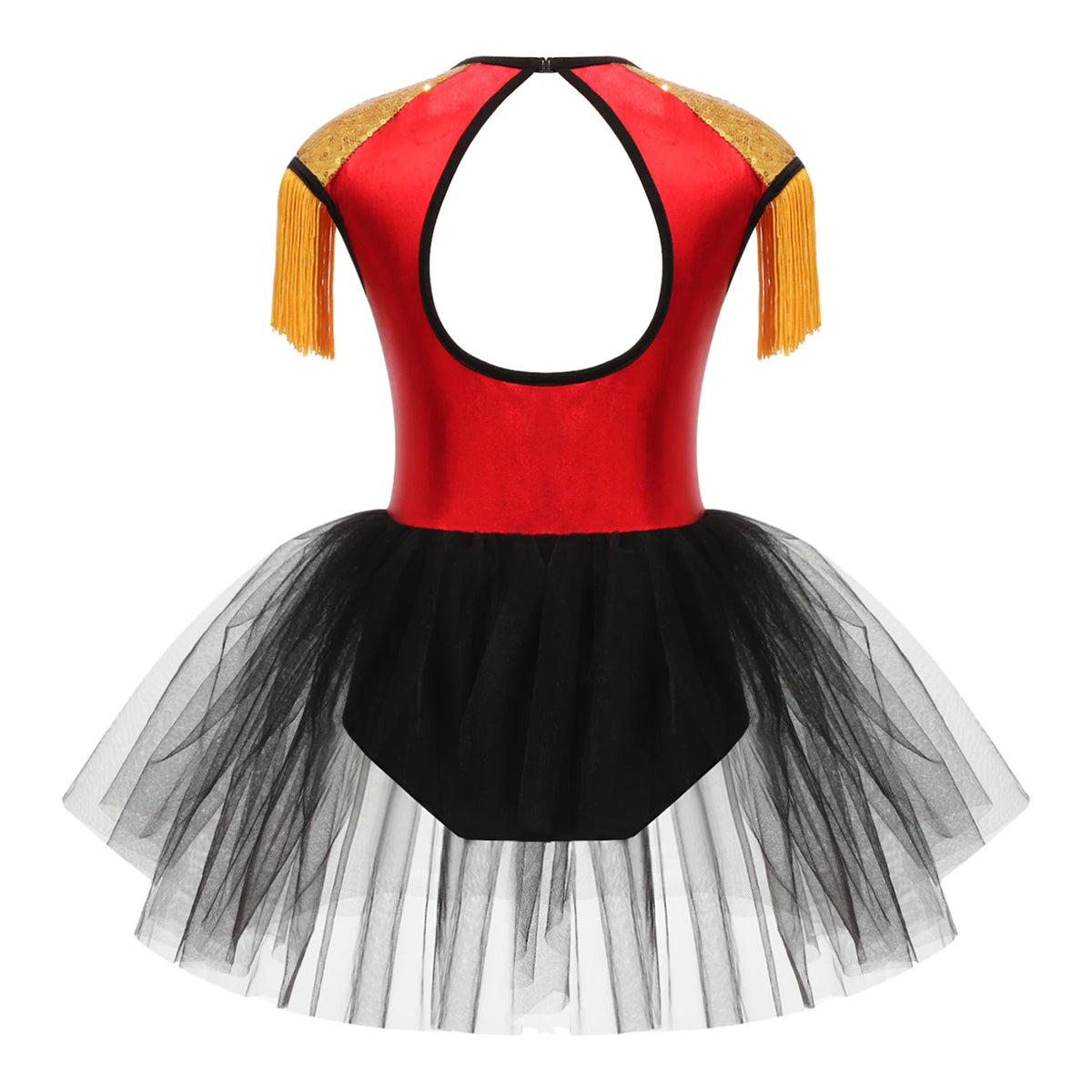 Girls Circus Ringmaster Cosplay Costume Sleeveless Sequin Tassels Leotard Ballet Tutu Dress Unitard Halloween Cosplay Lion Tamer