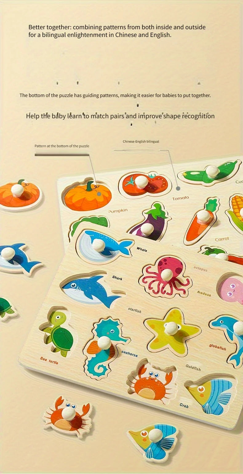 Montessori Geometry Shape Matching Puzzle Board