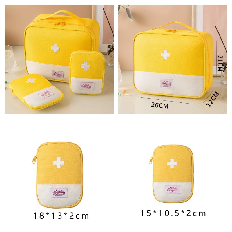 3PCS Portable Medical First Aid Kit Organizer Travel & Emergency Storage Bags
