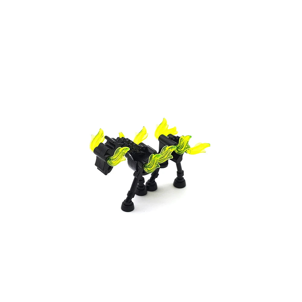 MOC Halloween Skeleton Army Mini Doll Building Blocks DIY Assembled Building Blocks Character Doll Skeleton Horse Ornaments Toy