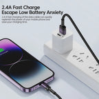 Toocki USB Cable For iPhone 14 13 12 Pro Max X XS XR 8 7 Plus iPad Fast Charging Charger Aluminum iP Cable For iPhone Data Cord