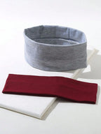 6-Pack Sports Sweatband Headbands – Solid Color & Leopard Print