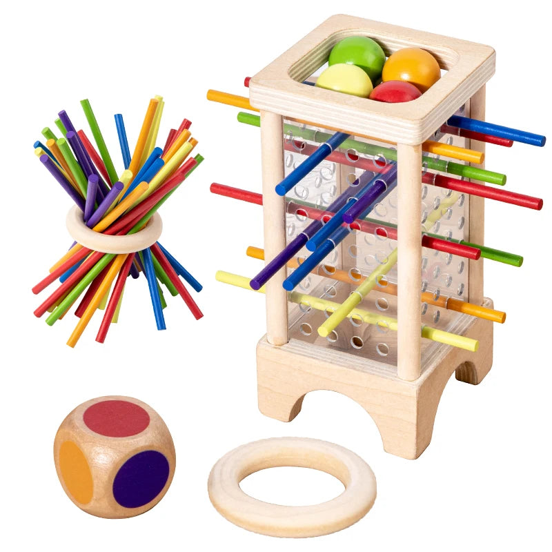 Montessori Wooden Stick Board Game Parent Child Educational Toy