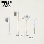 Pet Facial Cleaning Comb Set Removes Tear Stains Eye-poop Cat Paw Comb Dog Hair Repair Scissors Cat Hair Comb Pet Clean Supplies