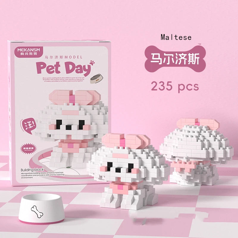 Mini Pet Animal Building Blocks – 18 Styles DIY Toy Set