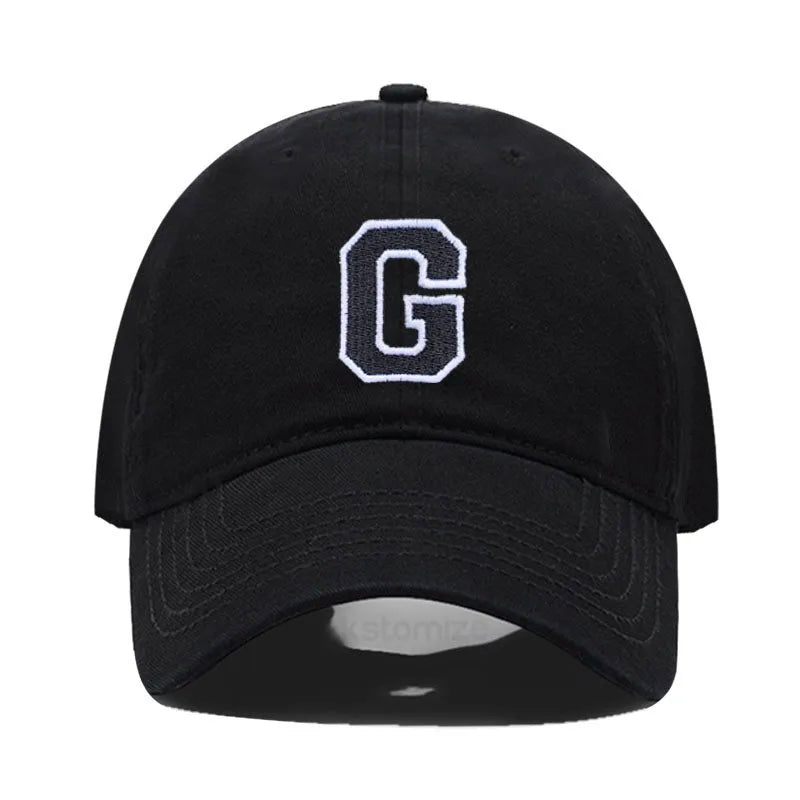 Initial Letter Embroidery Baseball Cap for Casual Sport Style