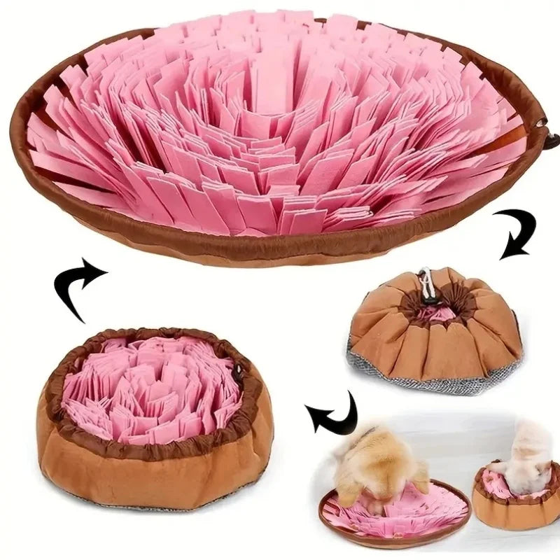 Washable Felt Dog Snuffle Mat for Slow Feeding and Nose Work