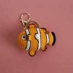 Funny Shrimp Crochet Keychain Cute Ocean Bag Charm