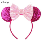 Embroidered Sequin Ears Bow Headband for Women & Girls