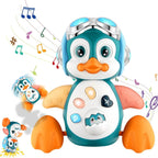 Musical Penguin Baby Crawling Toy Interactive Light Up Learning Toy