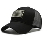 American Flag Camouflage Mesh Baseball Cap for Outdoor Adventures