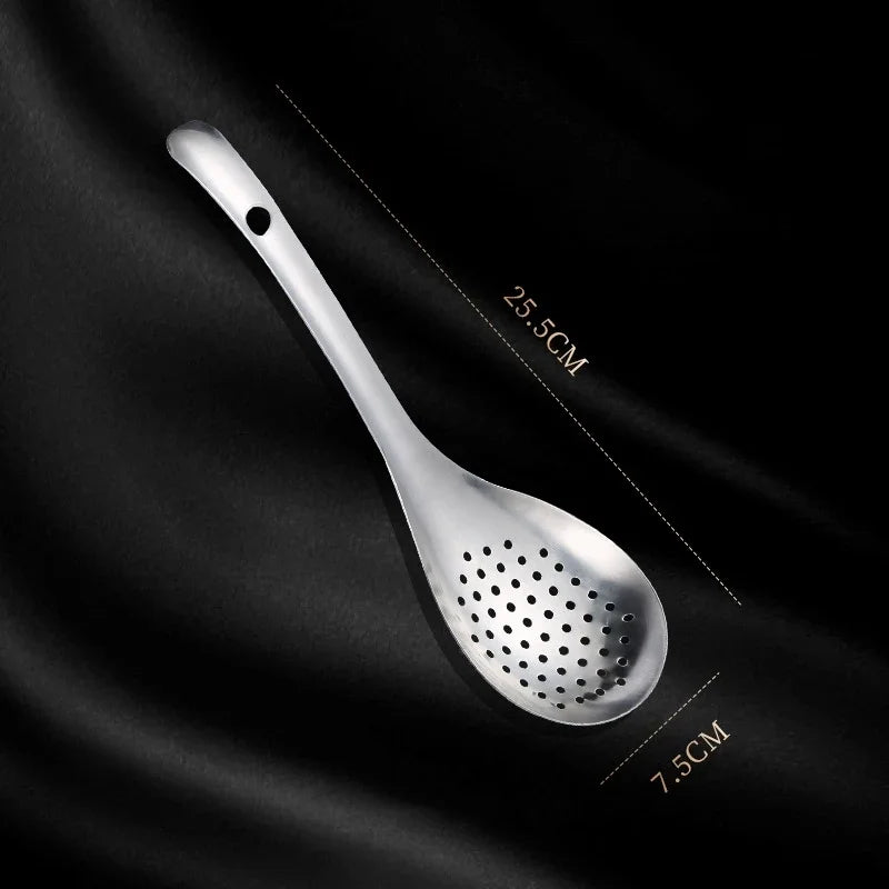 304 Stainless Steel Strainer Spoon for Cooking, Frying and Serving