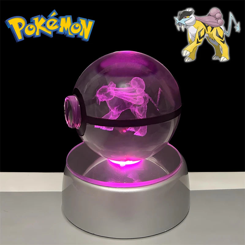 Pokémon 3D Crystal Poké Ball LED Night Light Collectible Figure
