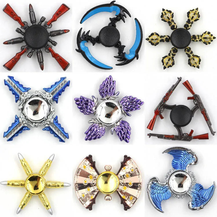 Colorful Zinc Alloy Fidget Spinner Smooth Bearing Hand Gyro Toy