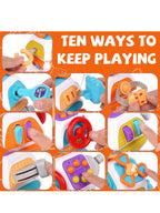 Montessori Busy Board Cube Sensory Toy – Toddler Learning Activity