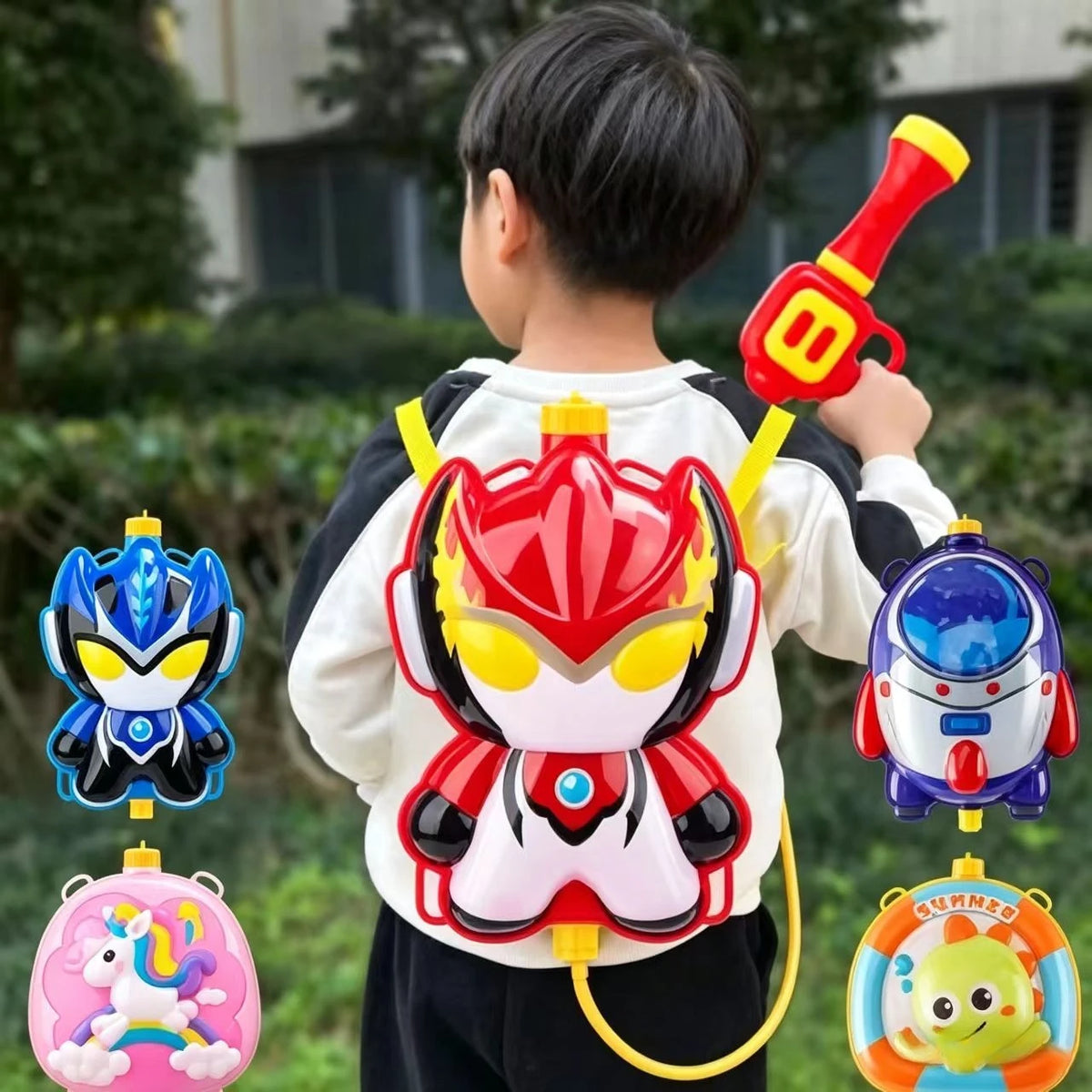 Kids Backpack Water Gun for Summer Beach Pool Outdoor Fun Toy