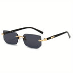 Rimless Rectangle UV400 Fashion Sunglasses for Women & Men