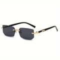 Rimless Rectangle UV400 Fashion Sunglasses for Men & Women