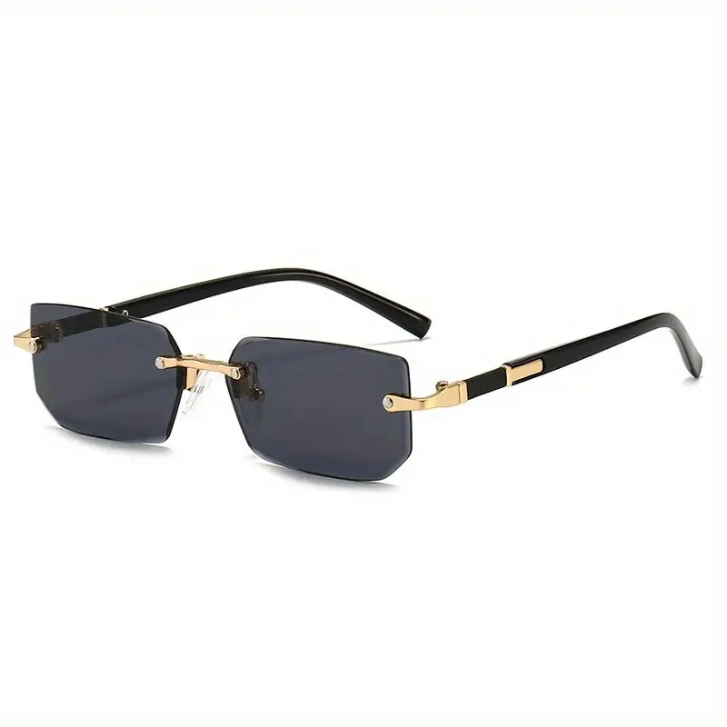 Rimless Rectangle UV400 Fashion Sunglasses for Men & Women