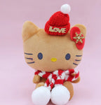 New Product In Stock Japanese Love Button Kt Cat Plush Toy Doll Pendant Cute Bow  Heart Plush Bag Pendant Surprise Gift