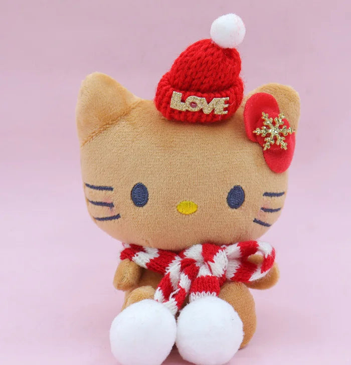 New Product In Stock Japanese Love Button Kt Cat Plush Toy Doll Pendant Cute Bow  Heart Plush Bag Pendant Surprise Gift