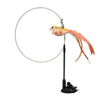 Peacock Bird Cat Teaser Wand for Interactive Hunting and Play