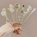Elegant Chinese Style Floral Tassel Hair Stick for Women