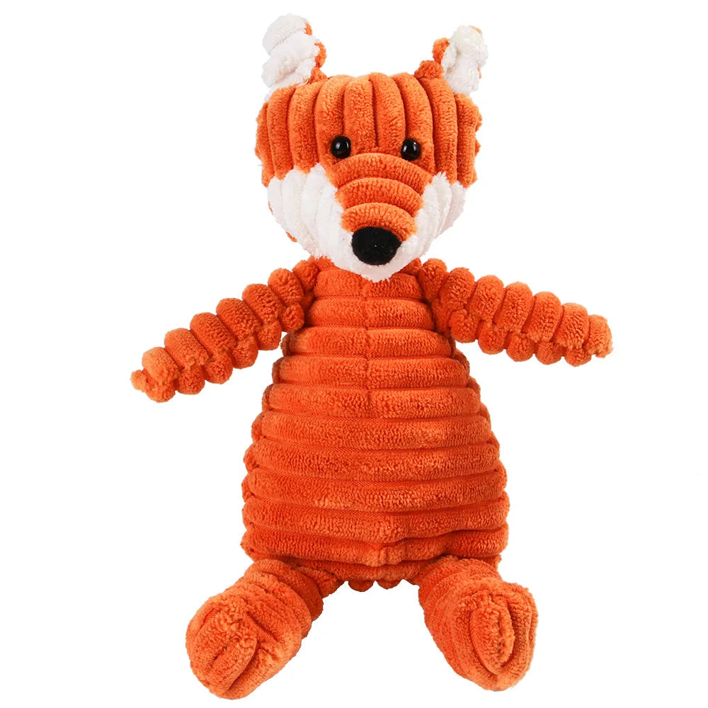 Corduroy Dog Molar Plush Toy for Interactive Chewing and Play