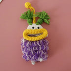 Funny Crochet Sausage Mouth Keychain Key Holder Pouch