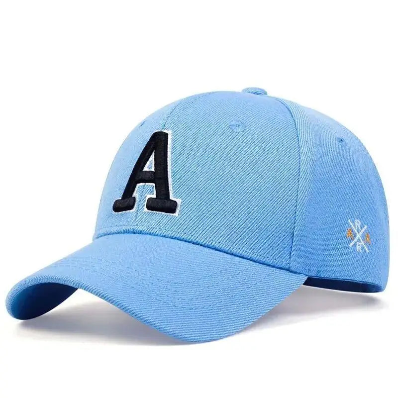 Letter A Embroidery Baseball Cap for Unisex Casual Outdoor Style