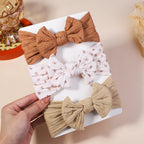 3PCS Cable Knit Elastic Baby Girl Headbands Set