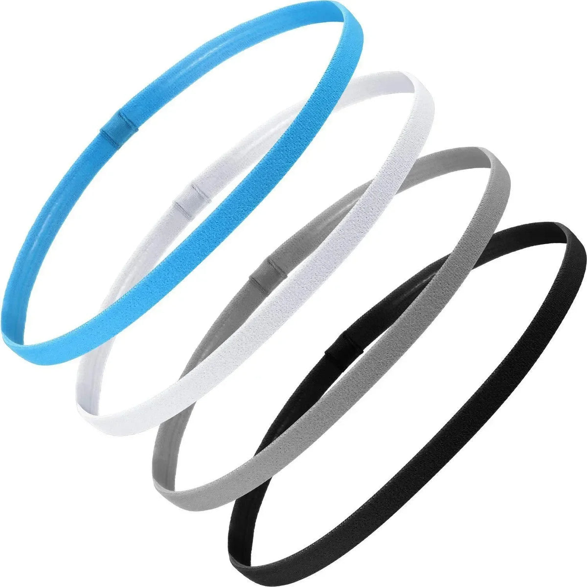 4-Pack Non-Slip Elastic Sports Headbands for Men & Women