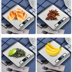 Digital Kitchen Scale – Stainless Steel Food Weighing Scale with LED Display