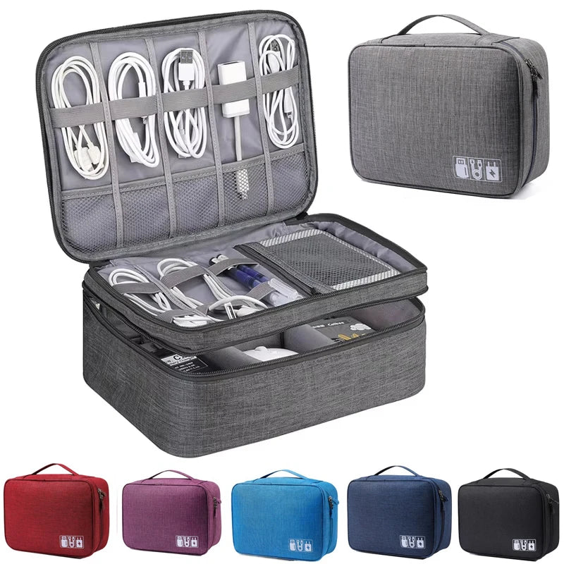 Waterproof Travel Electronics Cable Organizer Bag