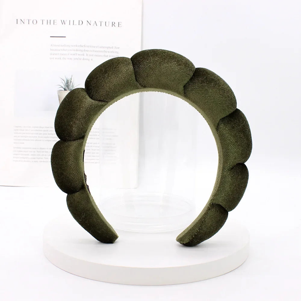 Velvet Sponge Spa Headband for Face Washing & Skincare