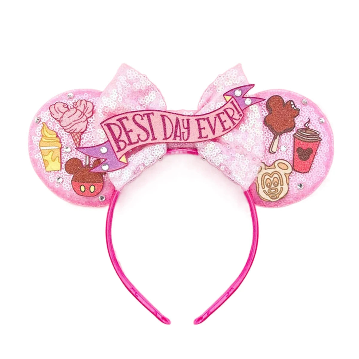 Mouse Ears Sequin Bow Cosplay Headband for Women & Adults