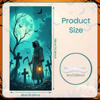 72.83x35.43 Inch Halloween Door Banner Polyester Ghost Hospital Scary Head Scene Decoration Halloween Party Supplies Photography
