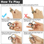 3pcs Finger Magnetic Rings Colorful Fidget Toy Set Adult Magnets Spinner Rings for Relieve Stress Anxiety Relief Therapy
