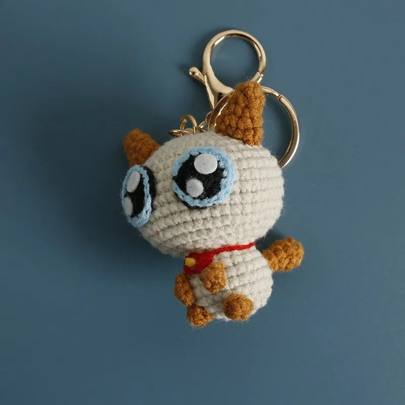 Exquisite Kitten Crochet Keychain Cute Cat Bag Charm